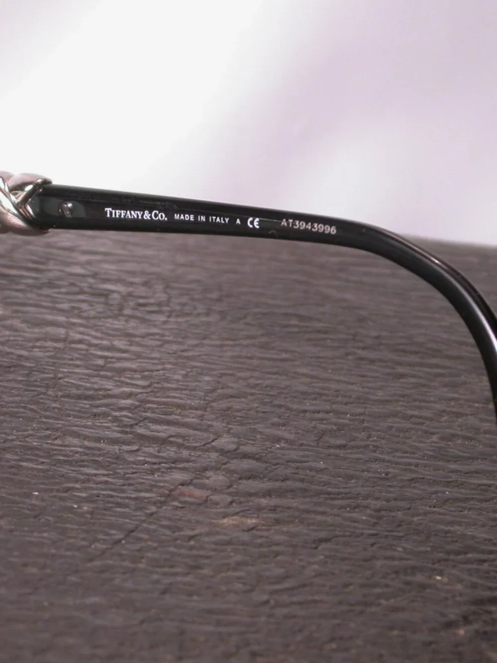 Authentic Tiffany Designer Black Blue and Chrome Eyeglasses Frames Made in Italy